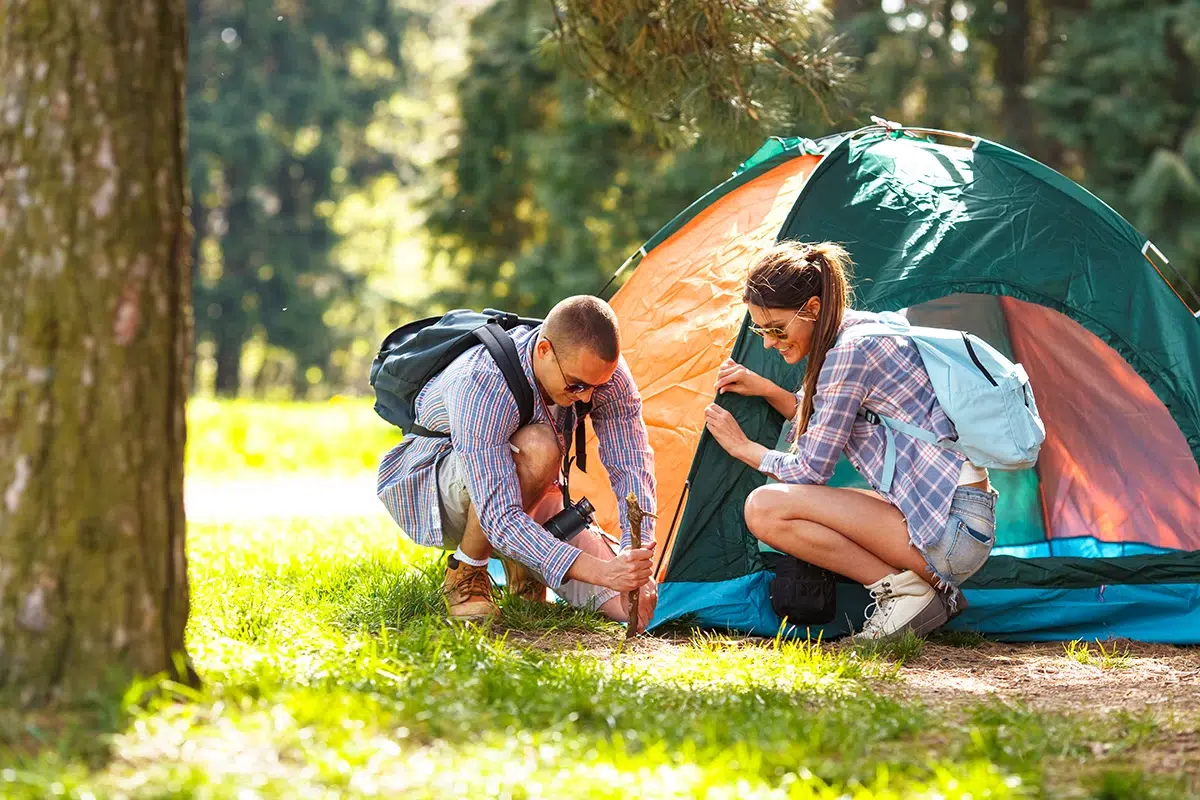 installation tent camping albret